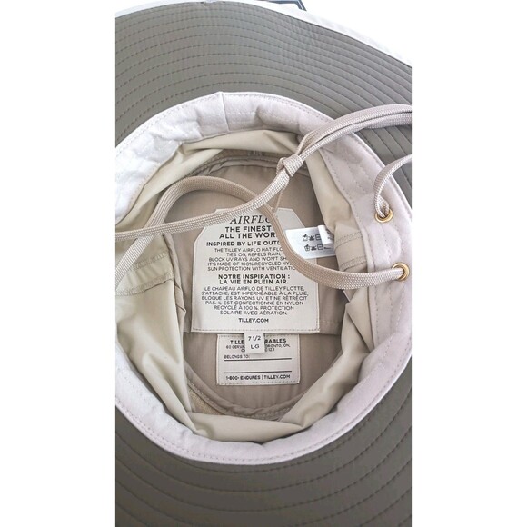 Tilley Airflo LTM2 Hat Size 7 1/2 Khaki Olive  UPF 50+ Mesh Vent Unisex New - Picture 4 of 11